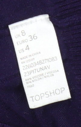 Womens UK Size 8 Topshop Purple Cardigan Jumper