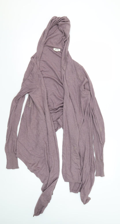 Lazy Lu Women's Purple Hooded Cardigan, S