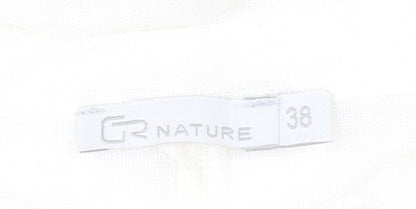 CR Nature Women's White Linen Top Size 10
