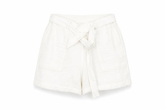 Marks and Spencer Women's White Paperbag Shorts Size 12