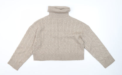 Womens UK Size L New Look Beige Pullover Jumper