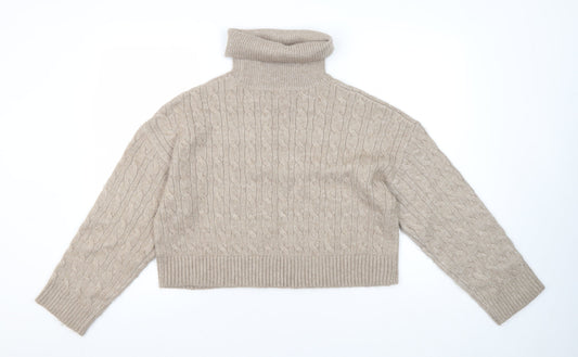 Womens UK Size L New Look Beige Pullover Jumper