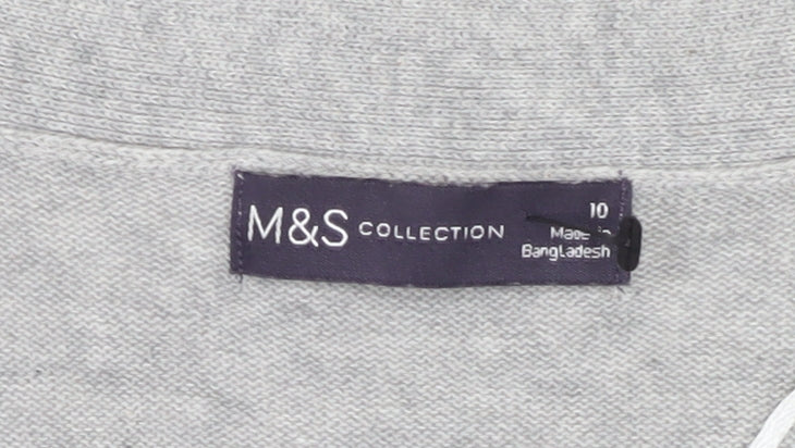 Womens UK Size 10 Marks and Spencer Grey Cardigan Jumper