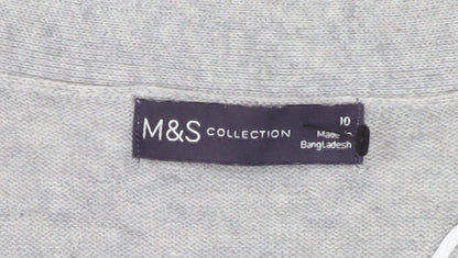 Womens UK Size 10 Marks and Spencer Grey Cardigan Jumper