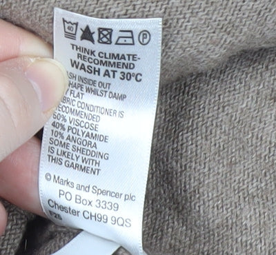 Womens UK Size 12 Marks and Spencer Brown Cardigan Jumper