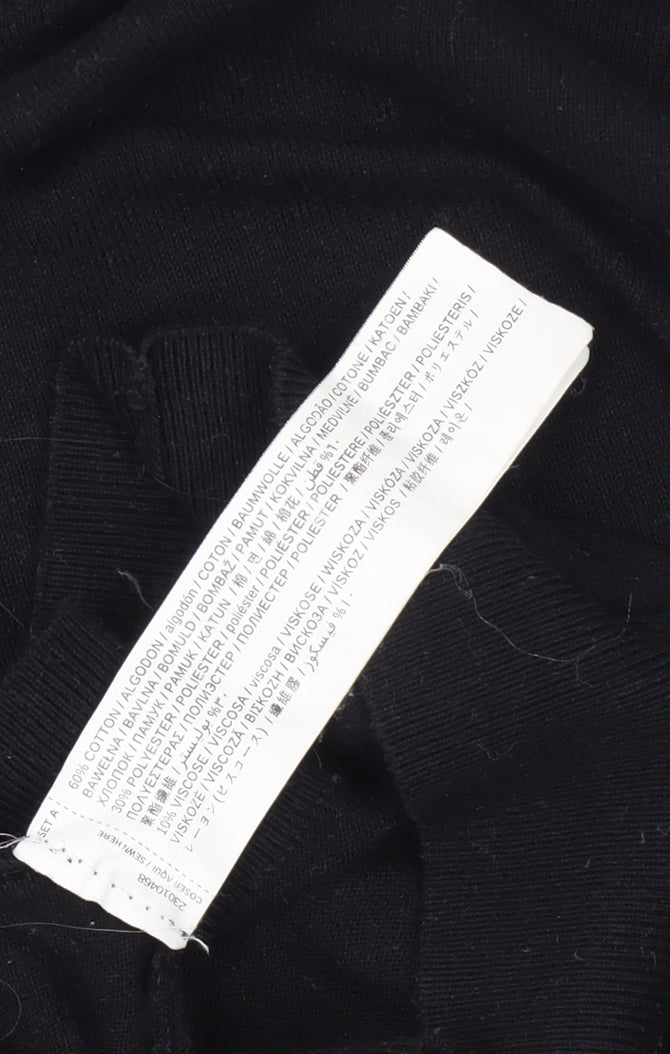 Womens UK Size M Mango Black Pullover Jumper