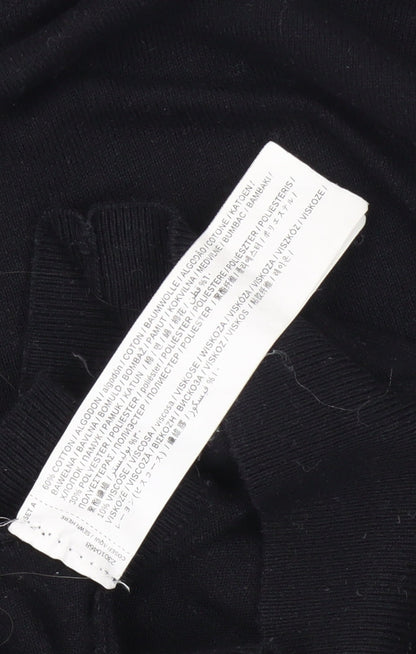 Womens UK Size M Mango Black Pullover Jumper