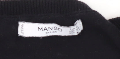 Womens UK Size M Mango Black Pullover Jumper