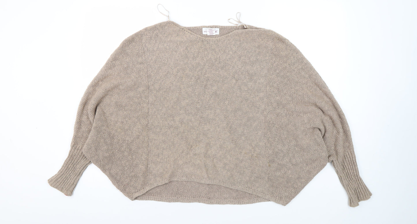 Womens UK Size S Shrinking Violet Beige Pullover Jumper