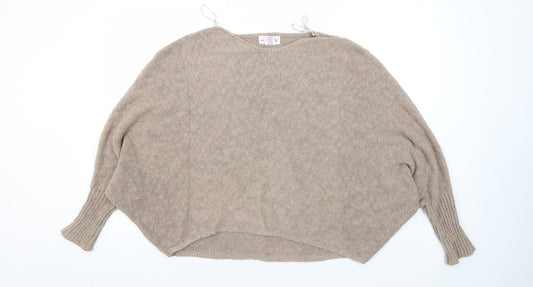 Womens UK Size S Shrinking Violet Beige Pullover Jumper