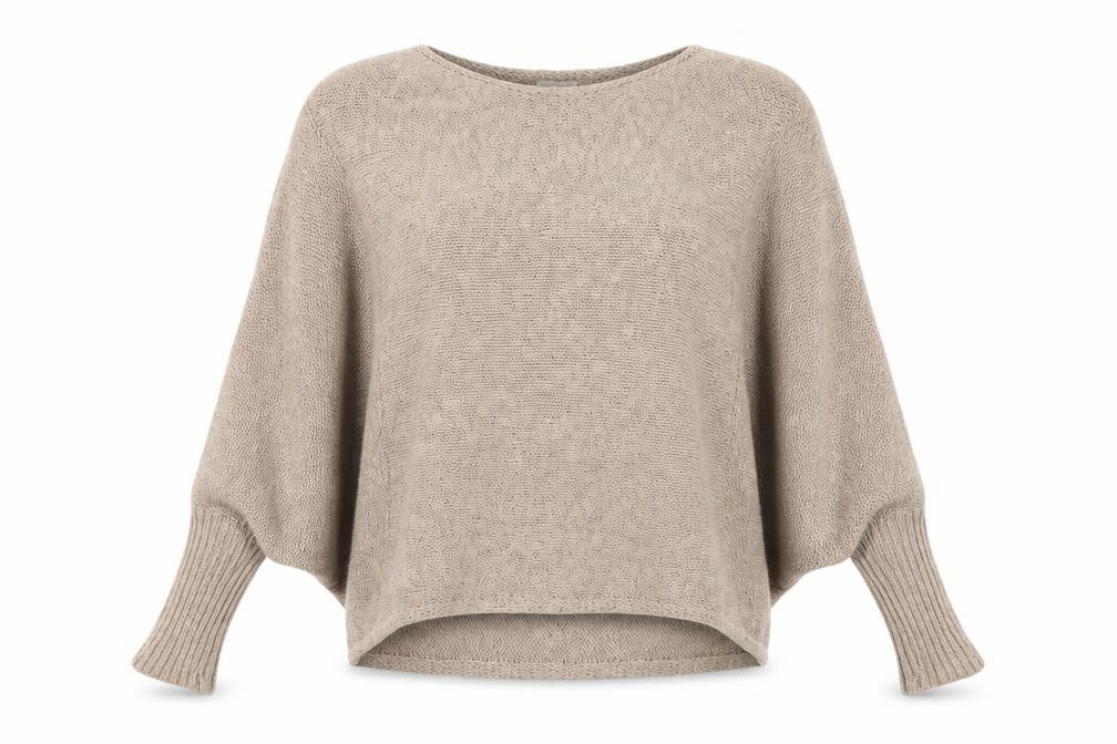 Womens UK Size S Shrinking Violet Beige Pullover Jumper