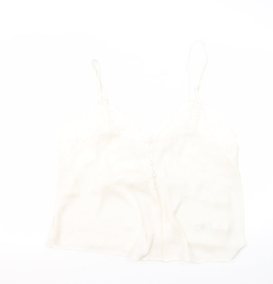 Additional front view of Marks & Spencer Women's Ivory Camisole Tank, size 14