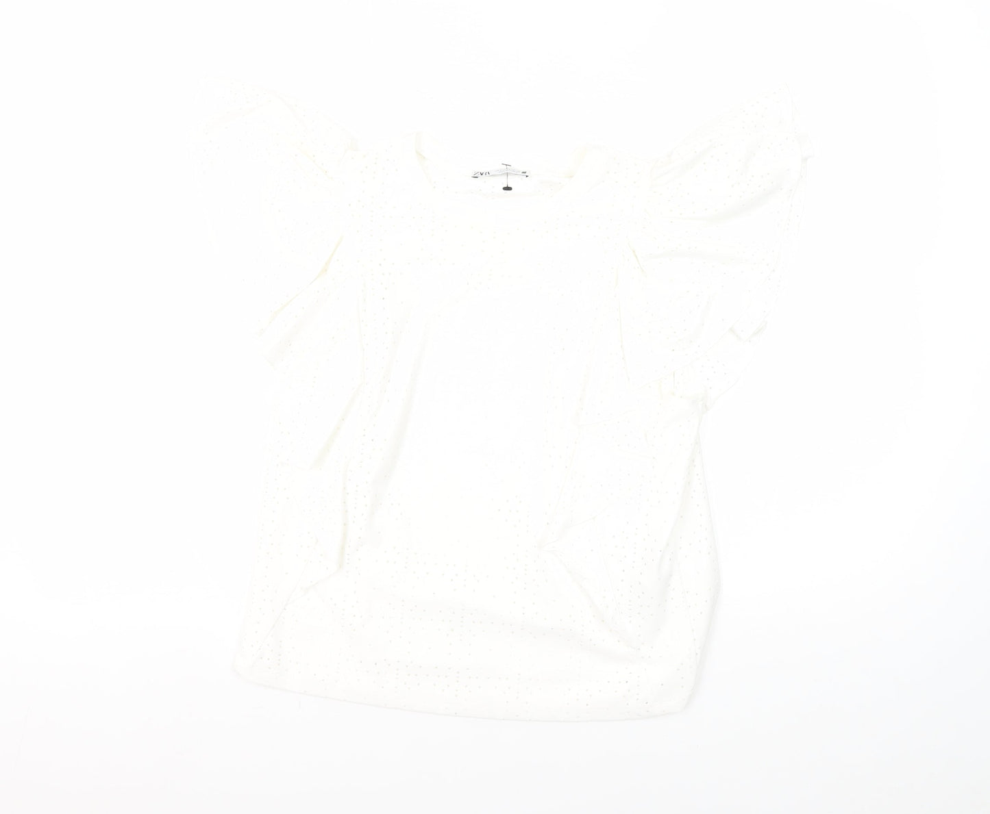 Womens UK Size S Zara White Basic Blouse