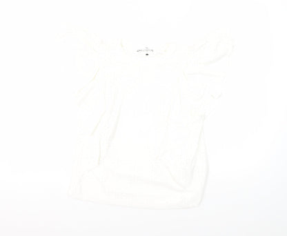 Womens UK Size S Zara White Basic Blouse