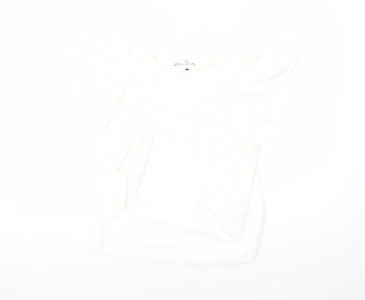 Womens UK Size S Zara White Basic Blouse