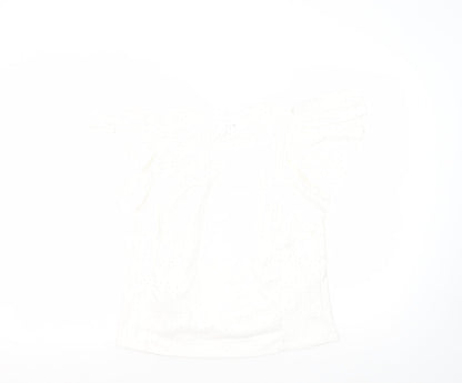 Womens UK Size S Zara White Basic Blouse