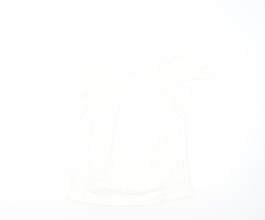 Womens UK Size S Zara White Basic Blouse