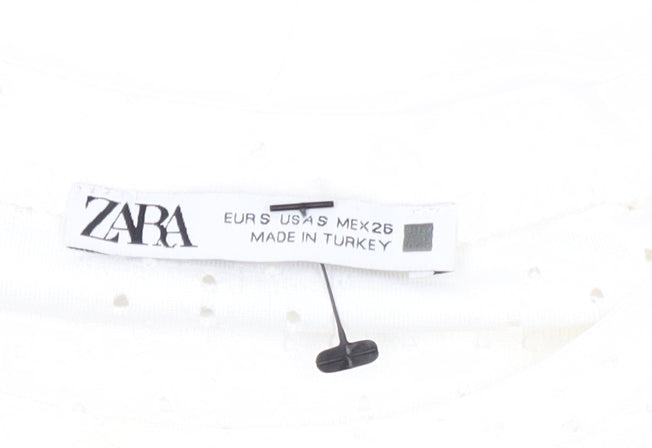 Womens UK Size S Zara White Basic Blouse
