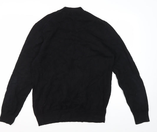 Burton Menswear Black Cotton Pullover Jumper L