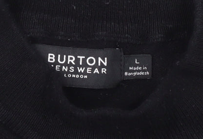 Burton Menswear Black Cotton Pullover Jumper L