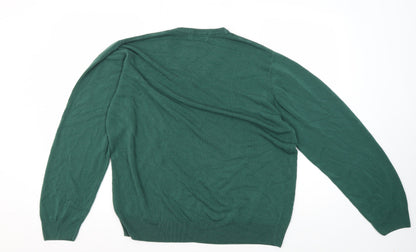 Mens UK Size XL Marks and Spencer Green Pullover Jumper