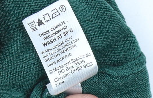 Mens UK Size XL Marks and Spencer Green Pullover Jumper
