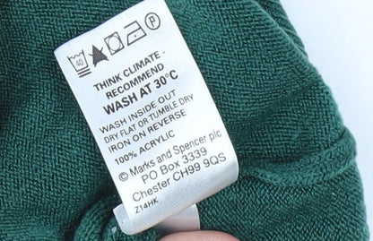 Mens UK Size XL Marks and Spencer Green Pullover Jumper