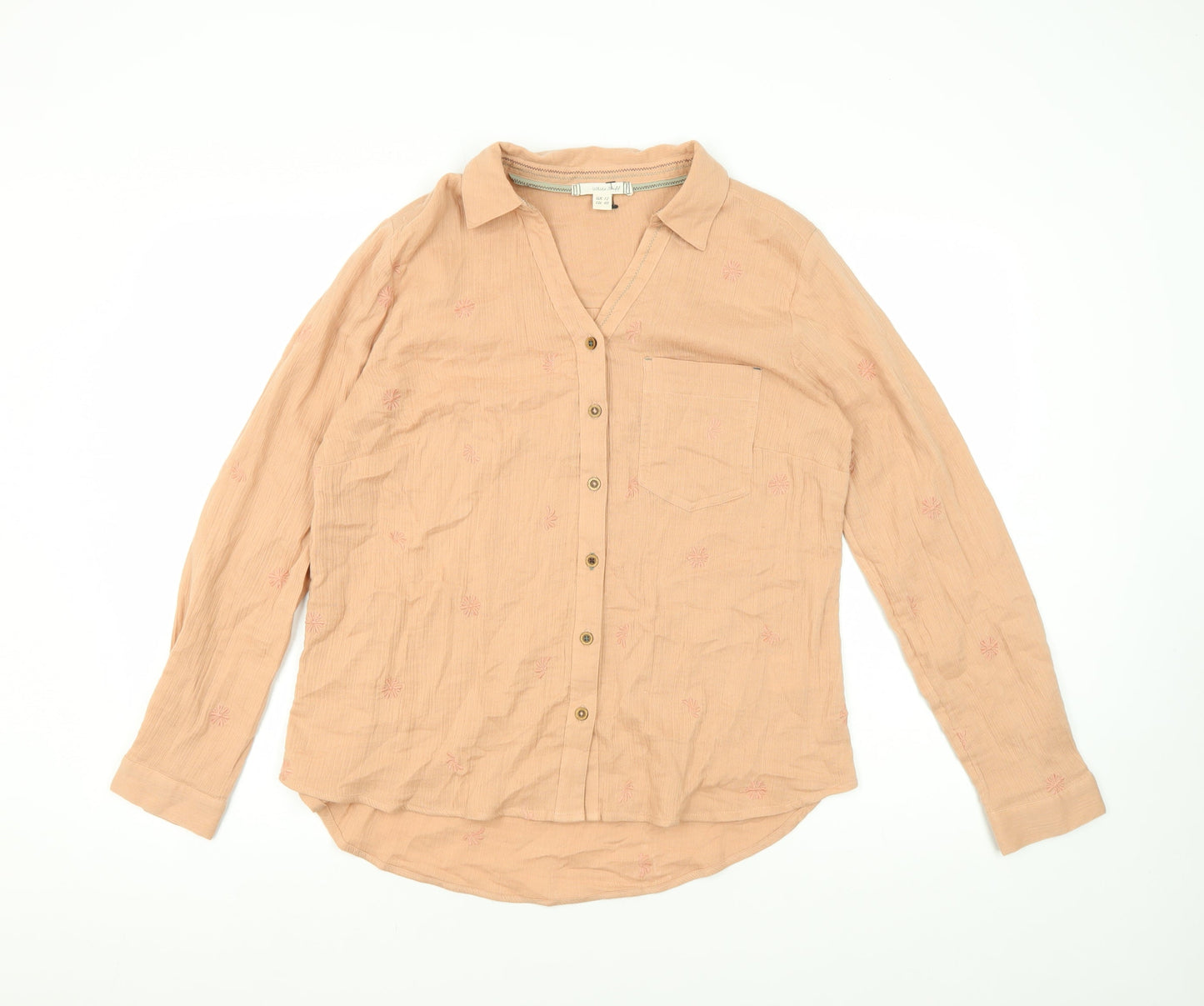 Womens UK Size 12 White Stuff Beige Basic Button-Up