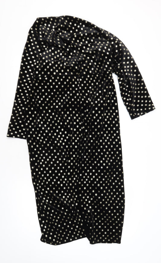 Monsoon Women's Black Polka Dot Bodycon Dress Size 18