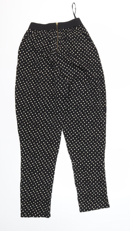Womens UK Size M Brave Soul Regular Fit Cropped Black Trousers