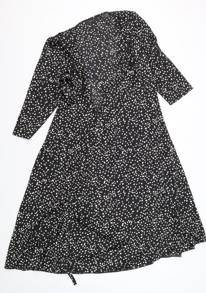 AngelEye Women's Black Polka Dot Dress Size 12