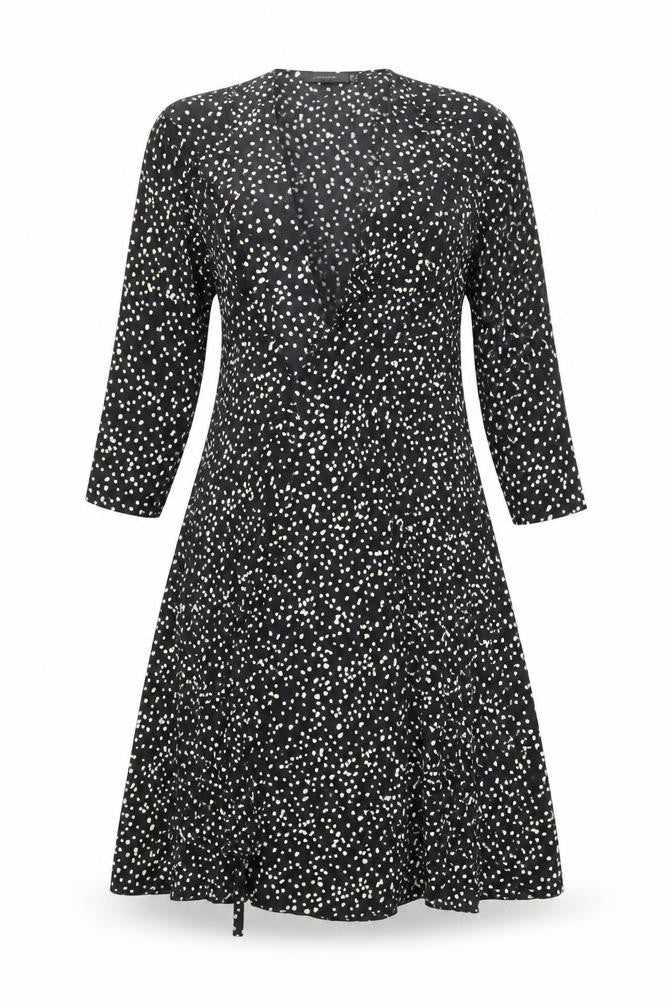 AngelEye Women's Black Polka Dot Dress Size 12