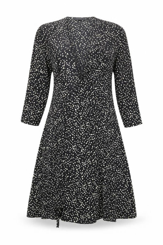 AngelEye Women's Black Polka Dot Dress Size 12