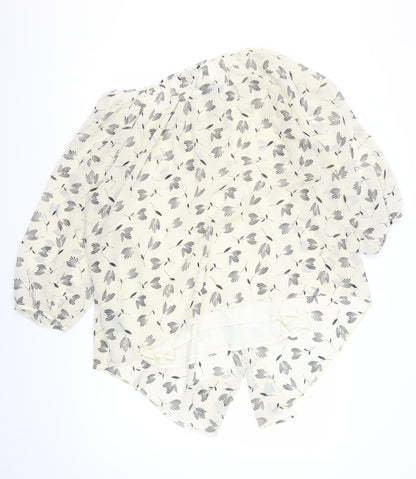 Anya Madsen Women’s Ivory Floral Tunic Blouse Size 20