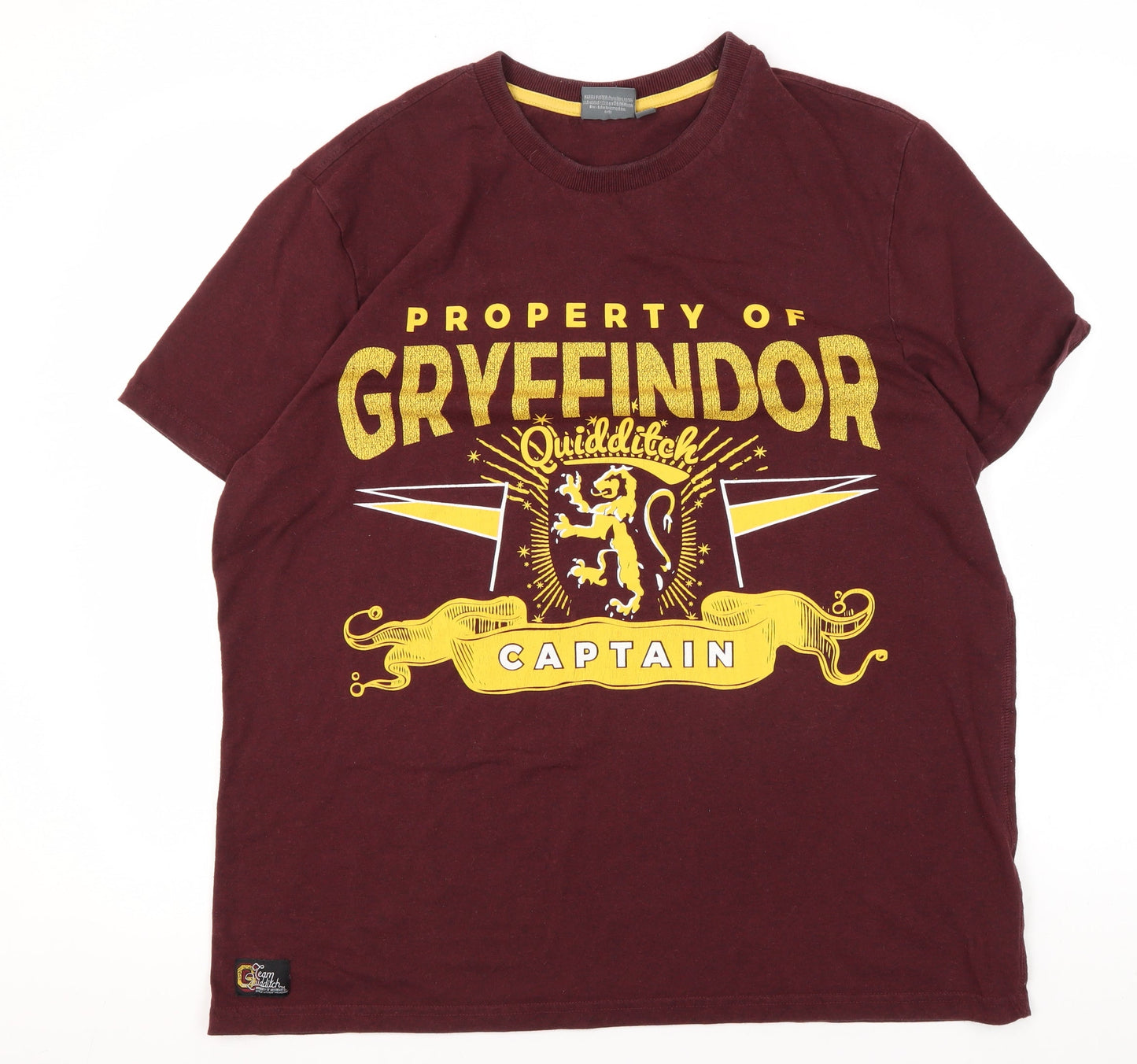 Unisex Adults UK Size XL Harry Potter Red Basic T-Shirt