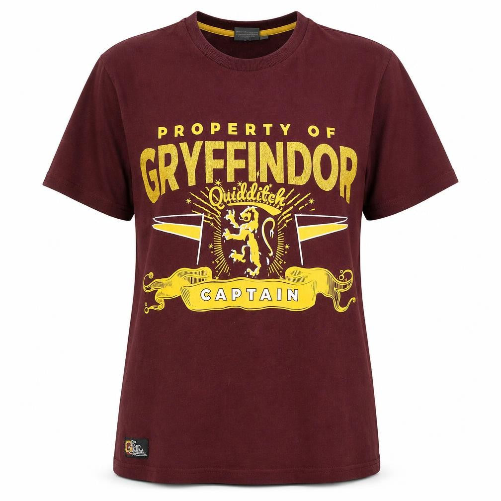 Front view of Harry Potter unisex red xl t-shirt, quidditch style