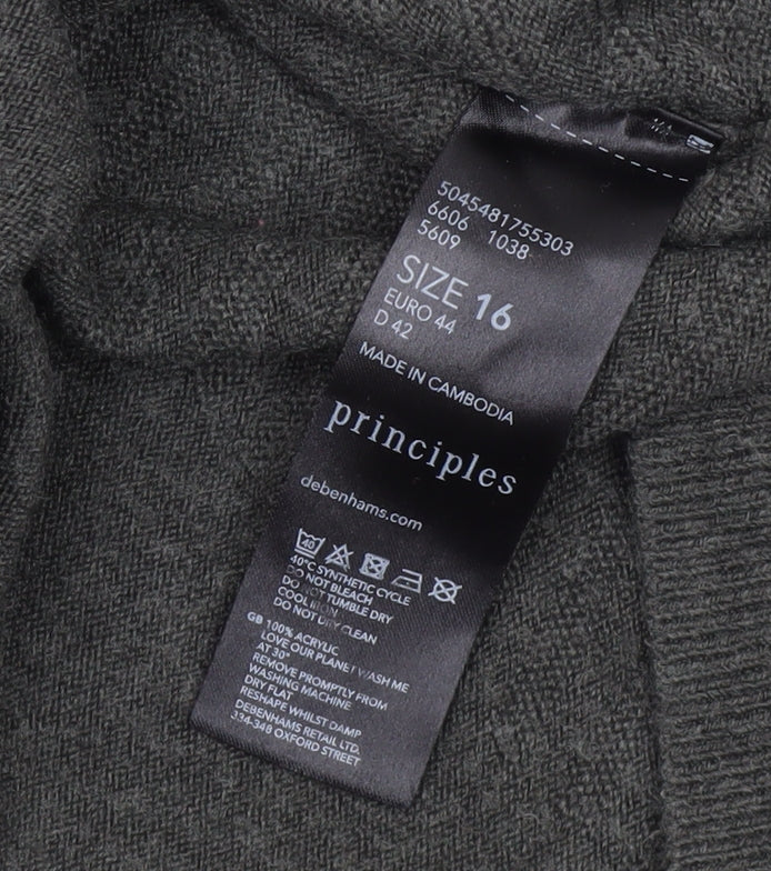 Womens UK Size 16 Principles Grey Jumper Jumper
