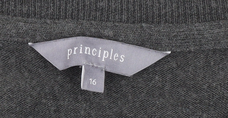 Womens UK Size 16 Principles Grey Jumper Jumper