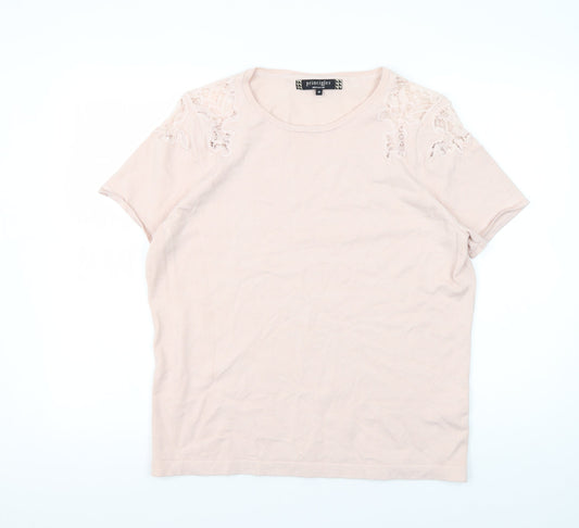 Womens UK Size 18 Principles Pink Basic T-Shirt