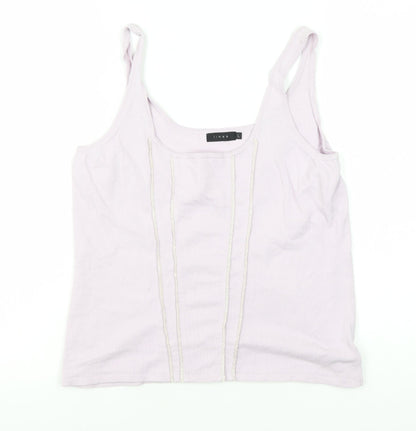 Linea Women's Ivory Knit Camisole Tank L Casual