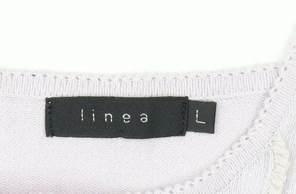 Linea Women's Ivory Knit Camisole Tank L Casual