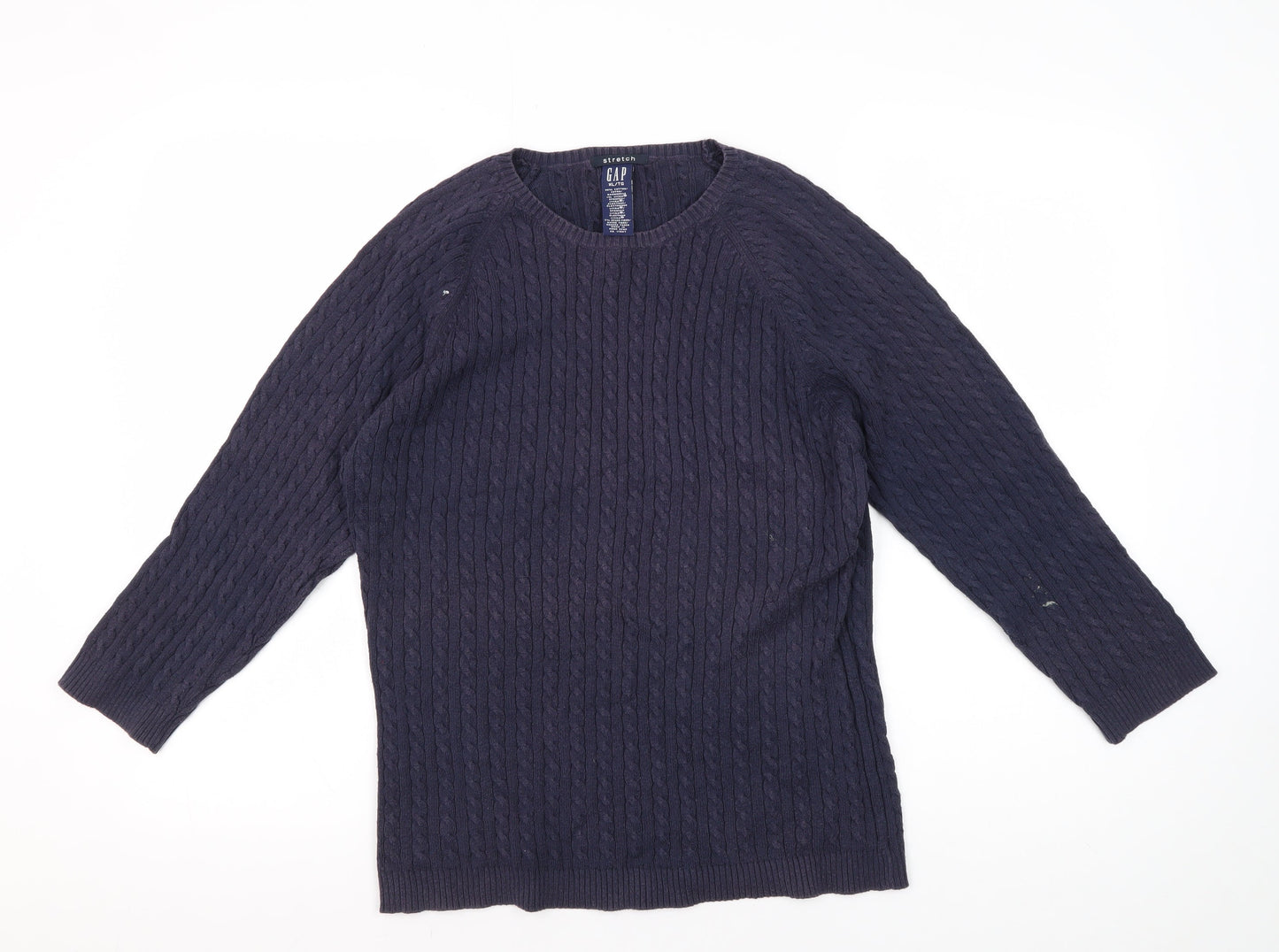 GAP Women's Blue XL Cable-Knit Jumper