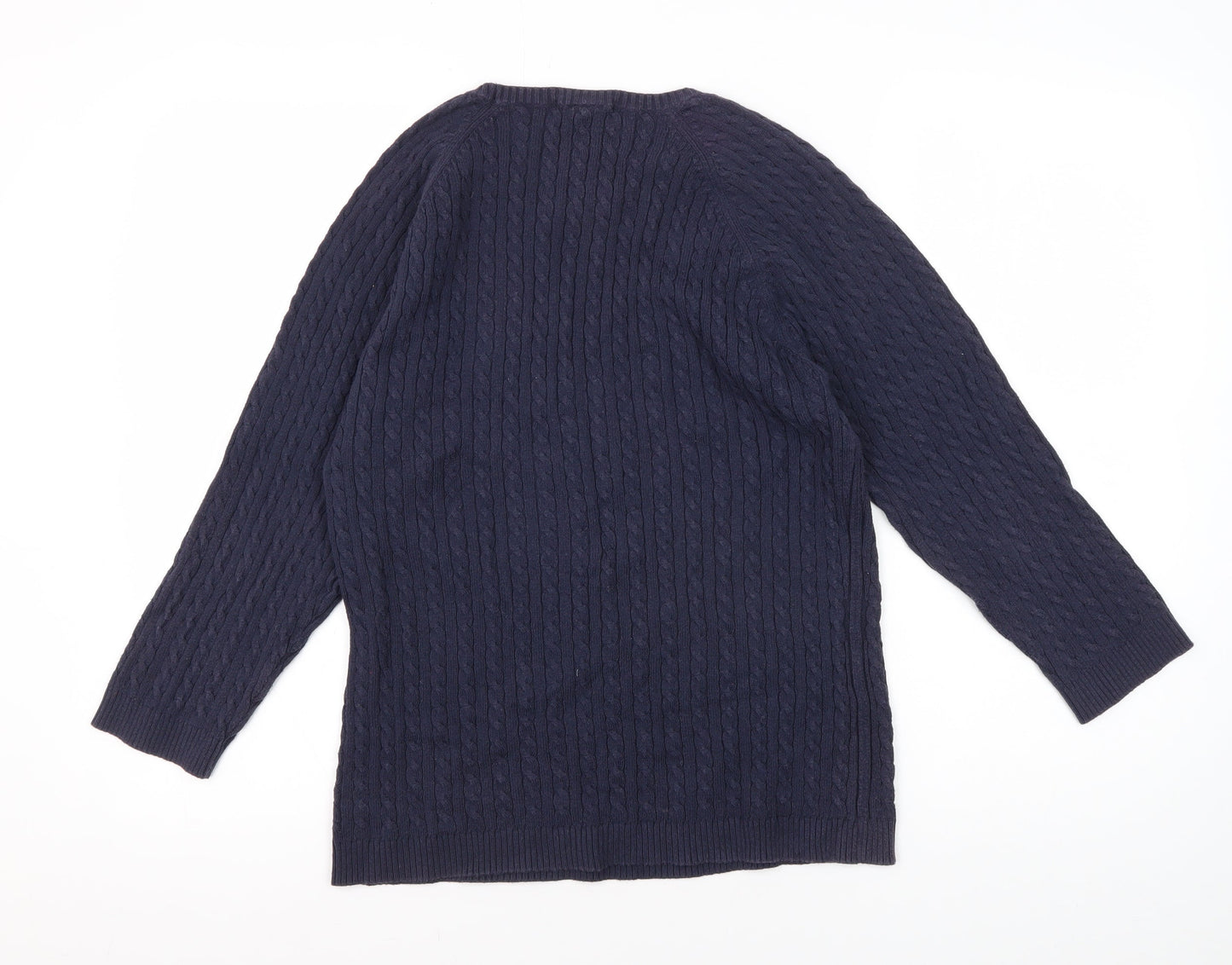 GAP Women's Blue XL Cable-Knit Jumper