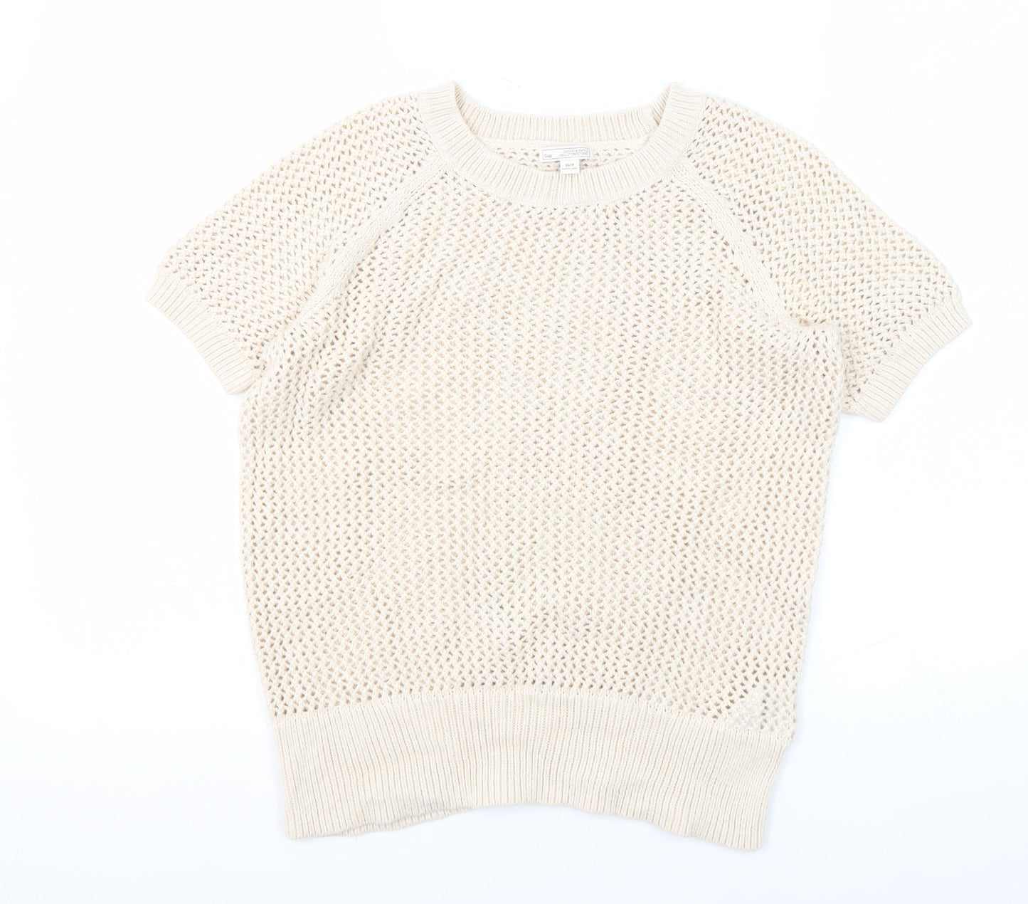 Gap Women's Beige XS Open-Knit Pullover Jumper