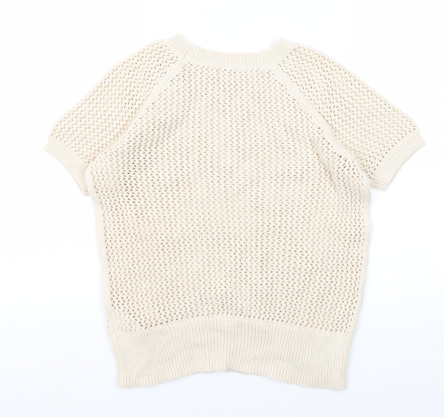Gap Women's Beige XS Open-Knit Pullover Jumper