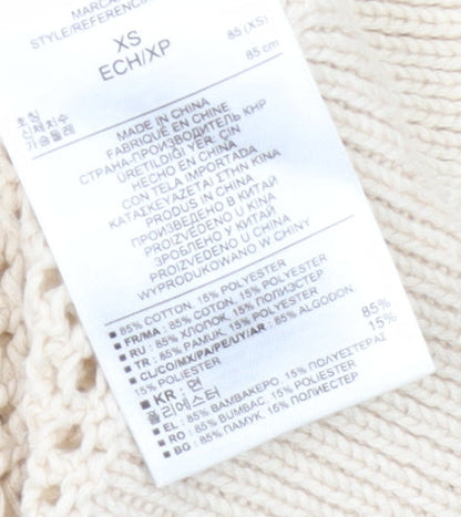 Gap Women's Beige XS Open-Knit Pullover Jumper