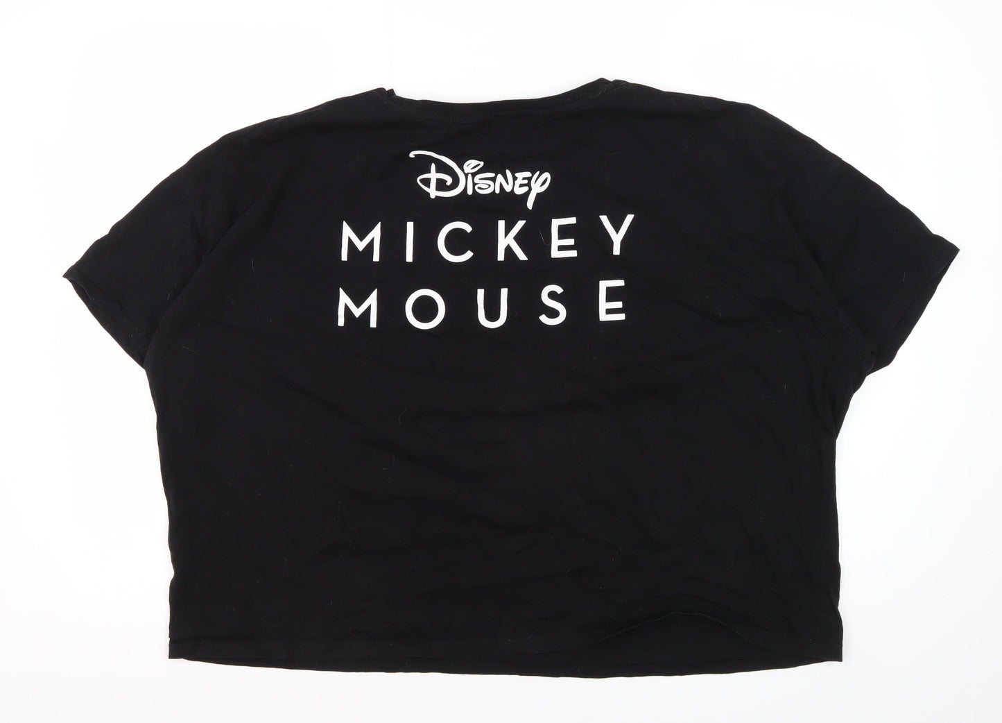 Womens UK Size XL Disney Black Basic T-Shirt