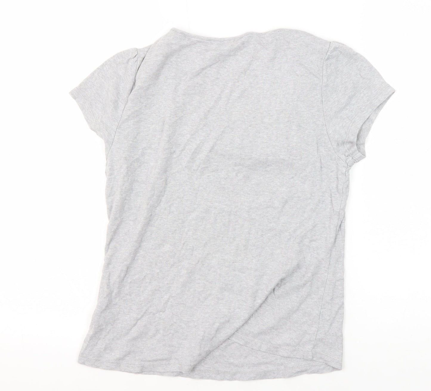 Womens UK Size 14 Rocha John Rocha Grey Basic T-Shirt