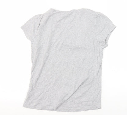 Womens UK Size 14 Rocha John Rocha Grey Basic T-Shirt