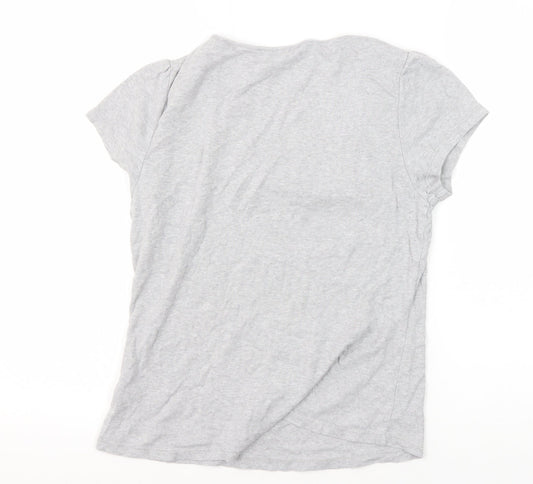 Womens UK Size 14 Rocha John Rocha Grey Basic T-Shirt
